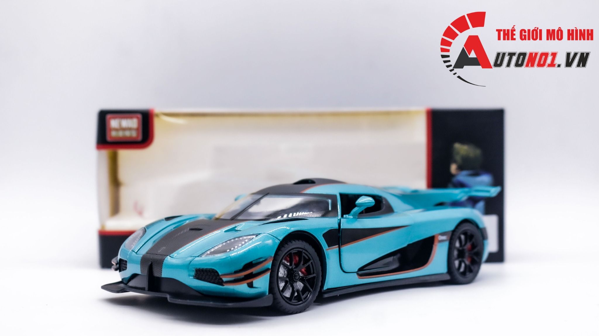 Mô hình xe ô tô Koenigsegg One:1 mở full open - đánh lái được tỉ lệ 1:24 Newao OT313