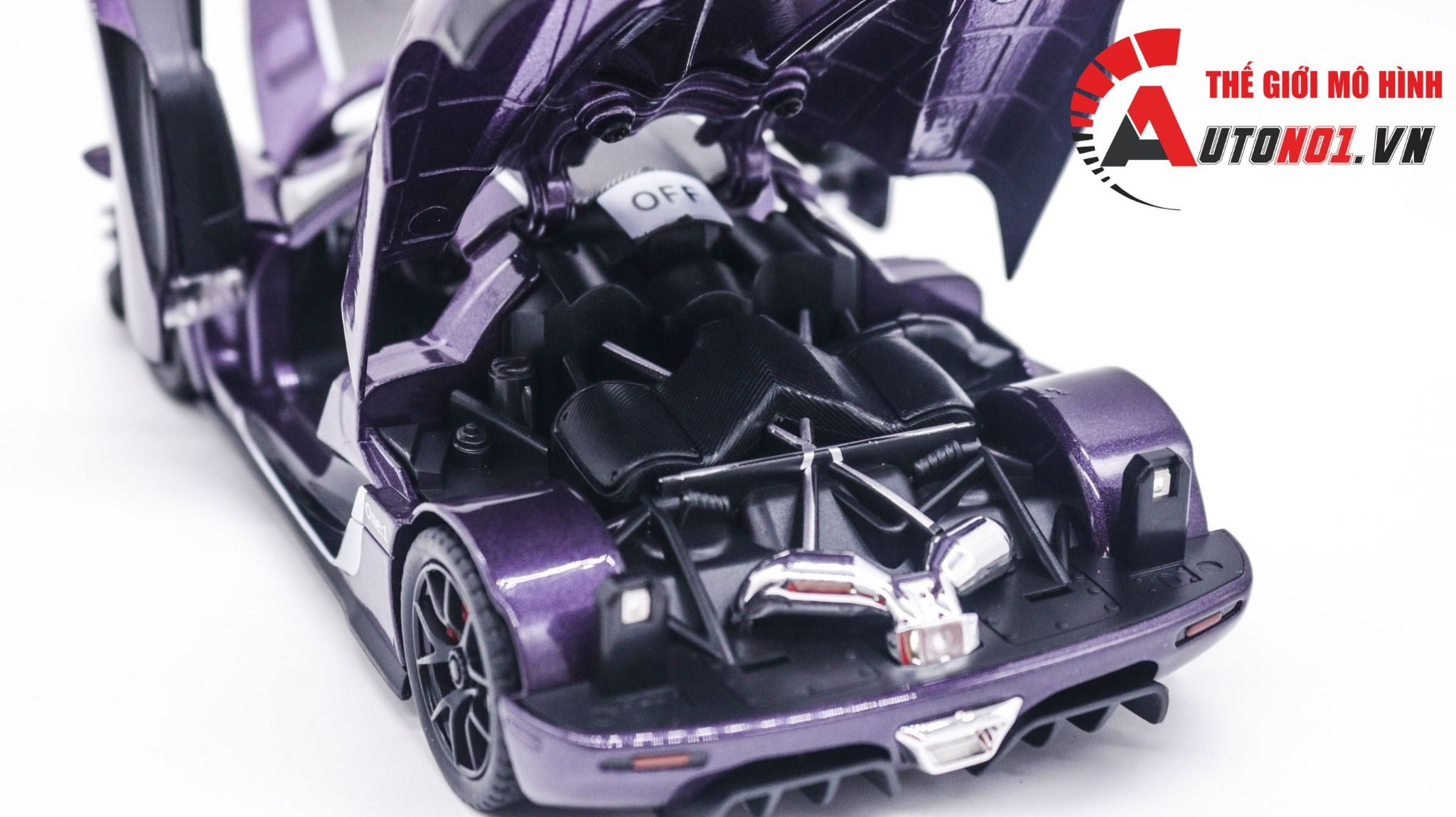 Mô hình xe ô tô Koenigsegg One:1 mở full open - đánh lái được tỉ lệ 1:24 Newao OT313