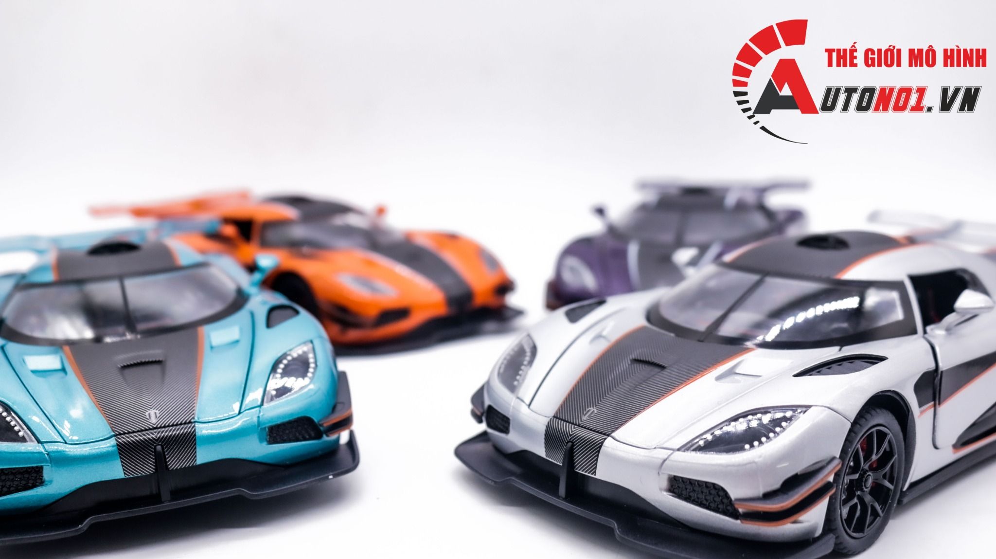 Mô hình xe ô tô Koenigsegg One:1 mở full open - đánh lái được tỉ lệ 1:24 Newao OT313