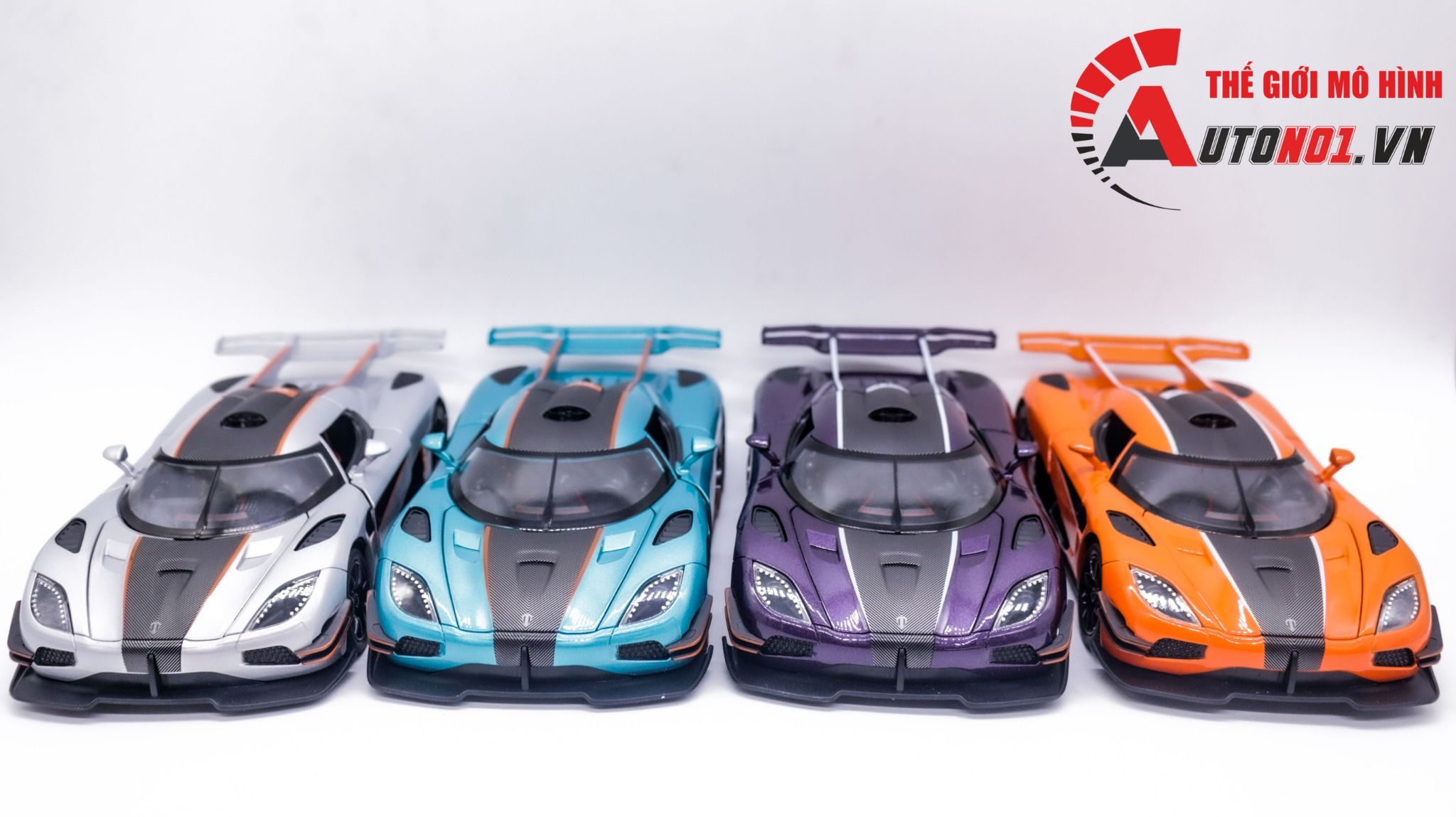 Mô hình xe ô tô Koenigsegg One:1 mở full open - đánh lái được tỉ lệ 1:24 Newao OT313