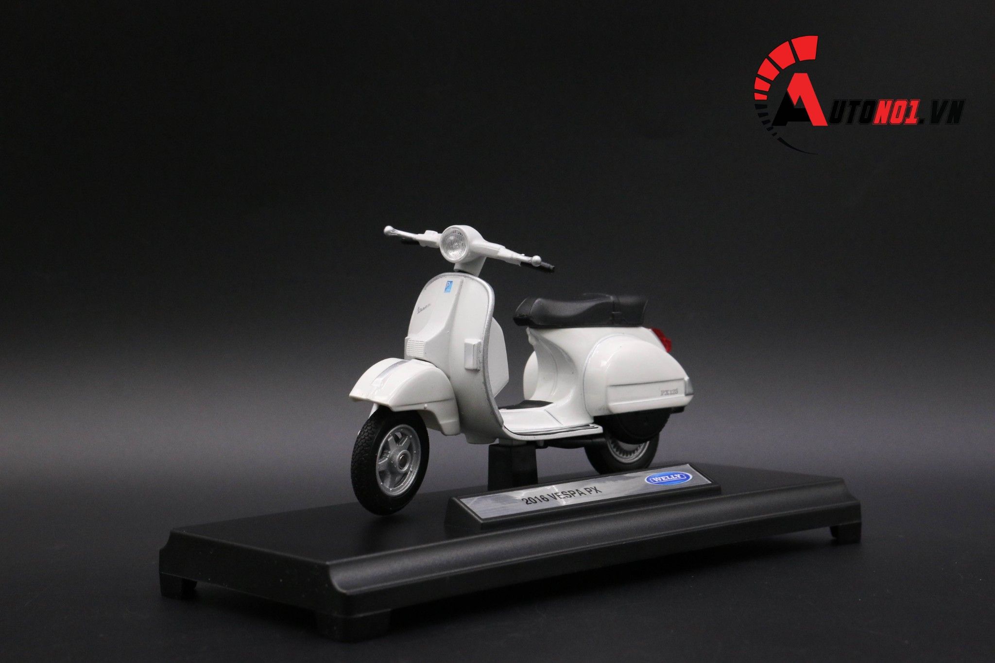  Mô hình xe Vespa px 2016 white 1:18 Welly MT078H 