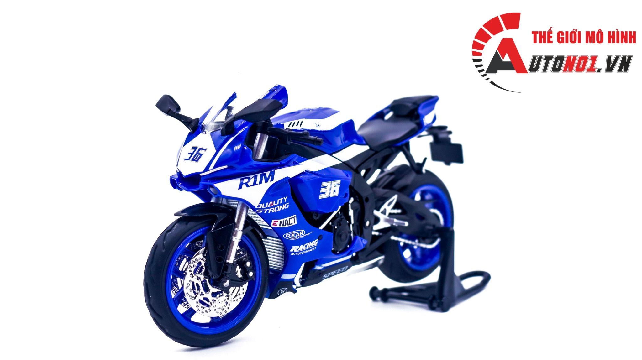 Mô hình xe Yamaha R1M Blue WSBK tỉ lệ 1:12 Jiaye Model MT057