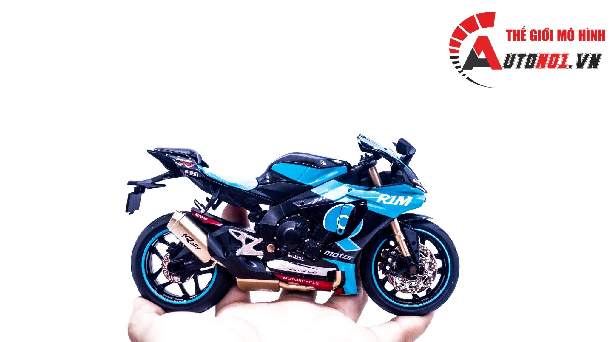 Mô hình xe Yamaha R1M Petronas tỉ lệ 1:12 Jiaye Model MT056