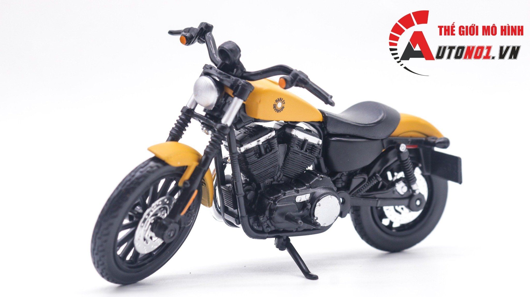 Mô hình xe Harley Davidson sportster iron 883 orange 1:18 Maisto 7373B
