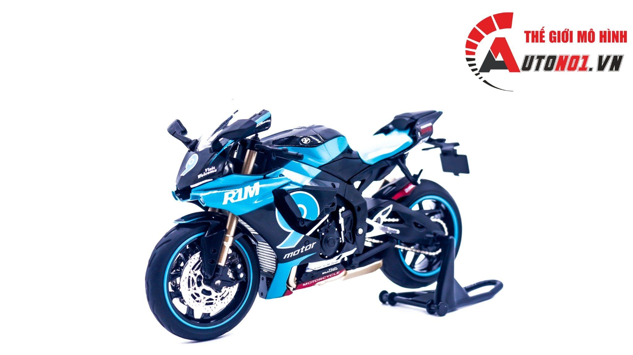 Mô hình xe Yamaha R1M Petronas tỉ lệ 1:12 Jiaye Model MT056