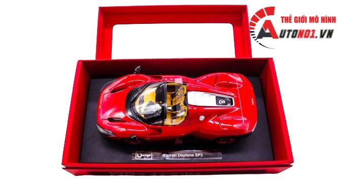Mô hình xe Ferrari Daytona SP3 Signature red full open tỉ lệ 1:18 Bburago 18-16912 RD OT316