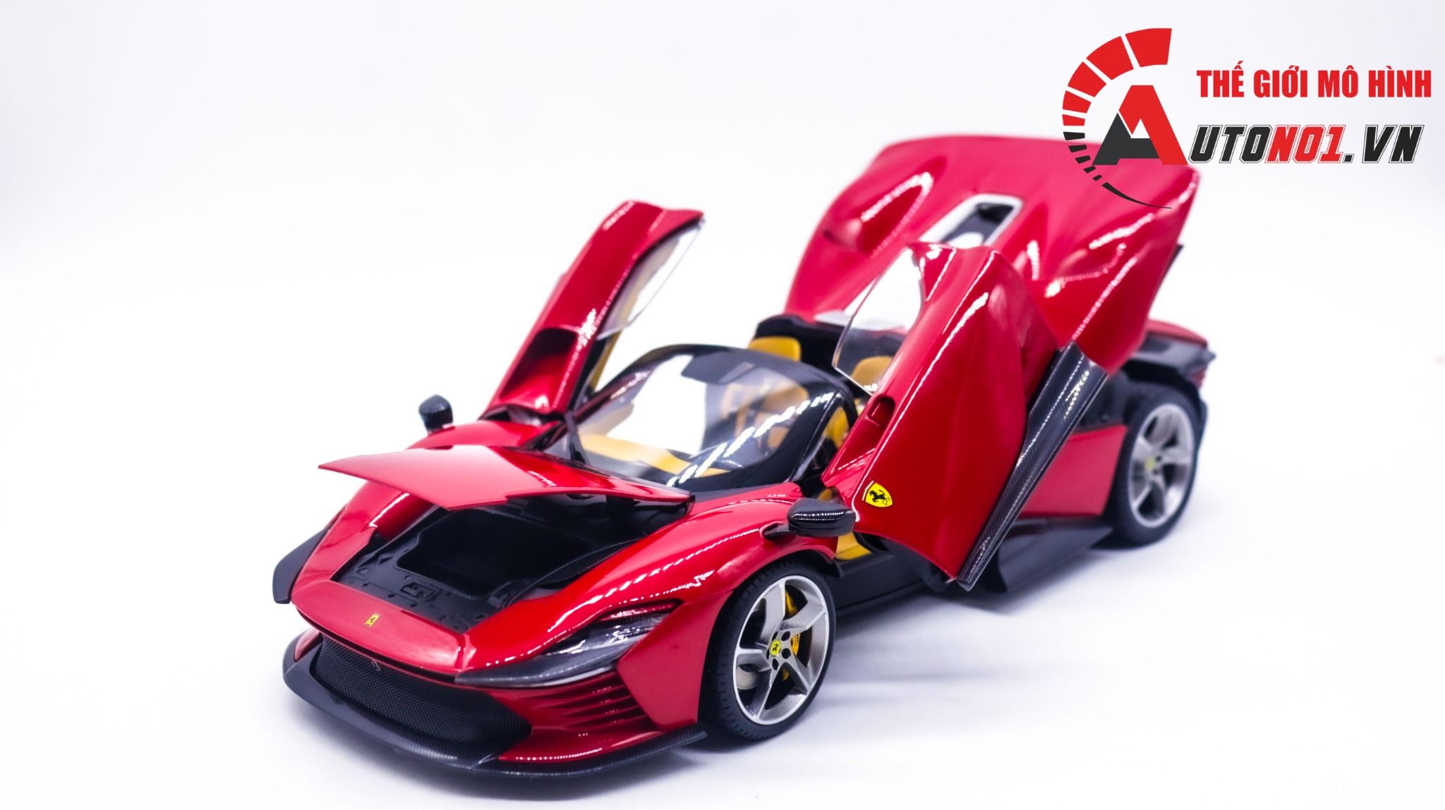 Mô hình xe Ferrari Daytona SP3 Signature red full open tỉ lệ 1:18 Bburago 18-16912 RD OT316