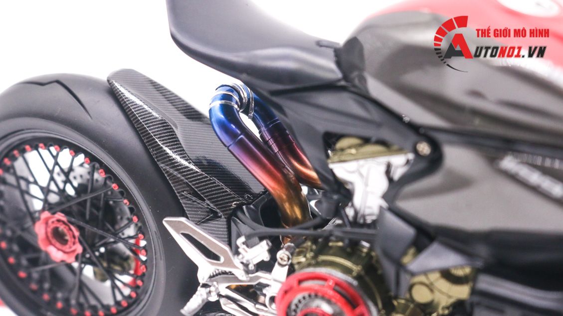  Mô hình xe cao cấp Ducati 1199 Panigale Cafe Racer grey cao cấp độ nồi khô ghi đông mâm căm 1:12 Tamiya D201 