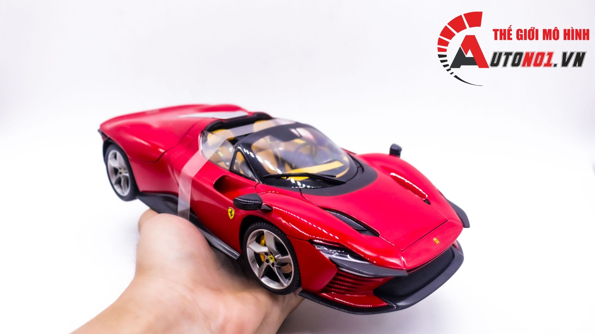 Mô hình xe Ferrari Daytona SP3 Signature red full open tỉ lệ 1:18 Bburago 18-16912 RD OT316