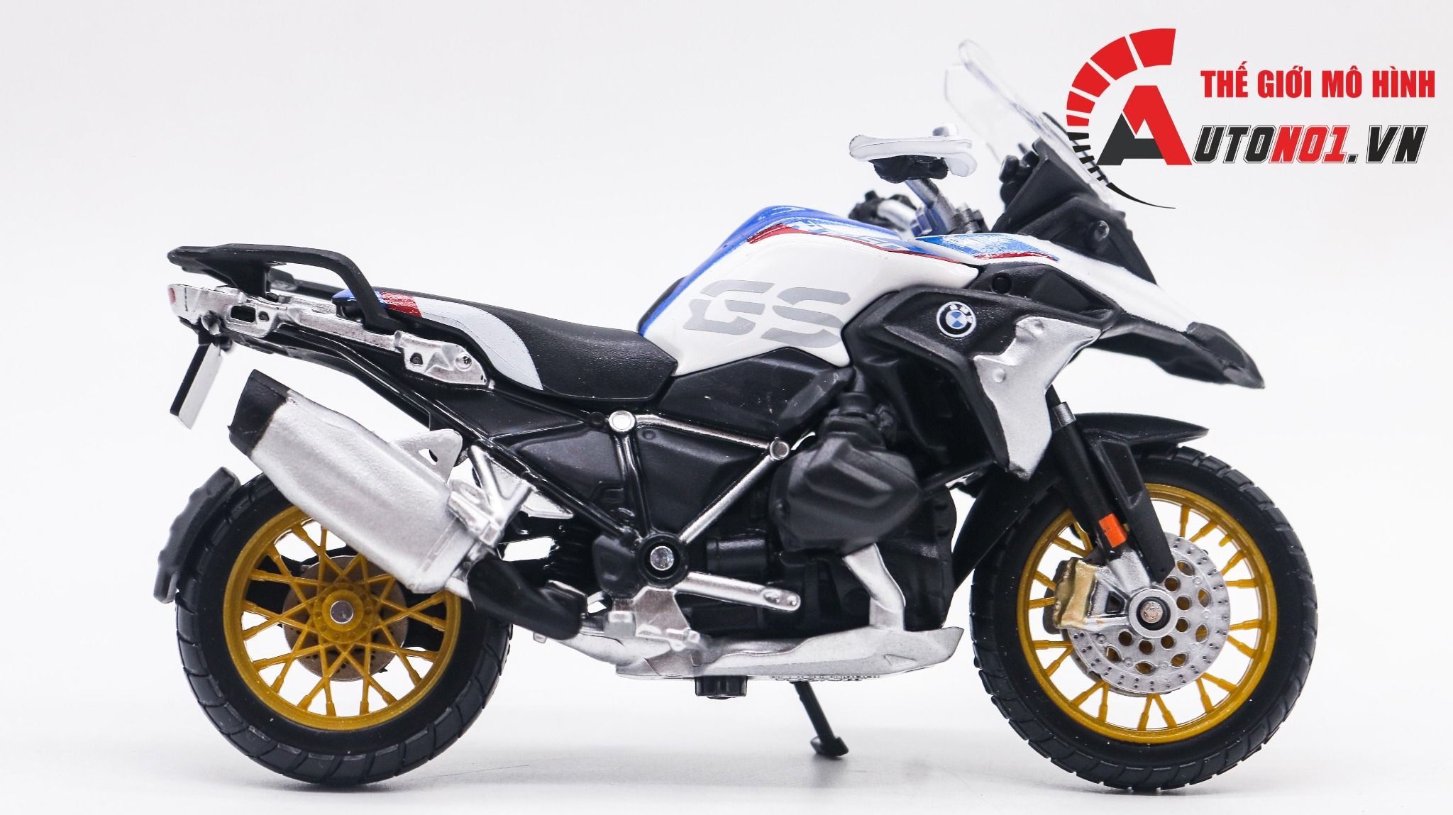 Mô hình xe Bmw R1250 gs white 1:18 Maisto 8009