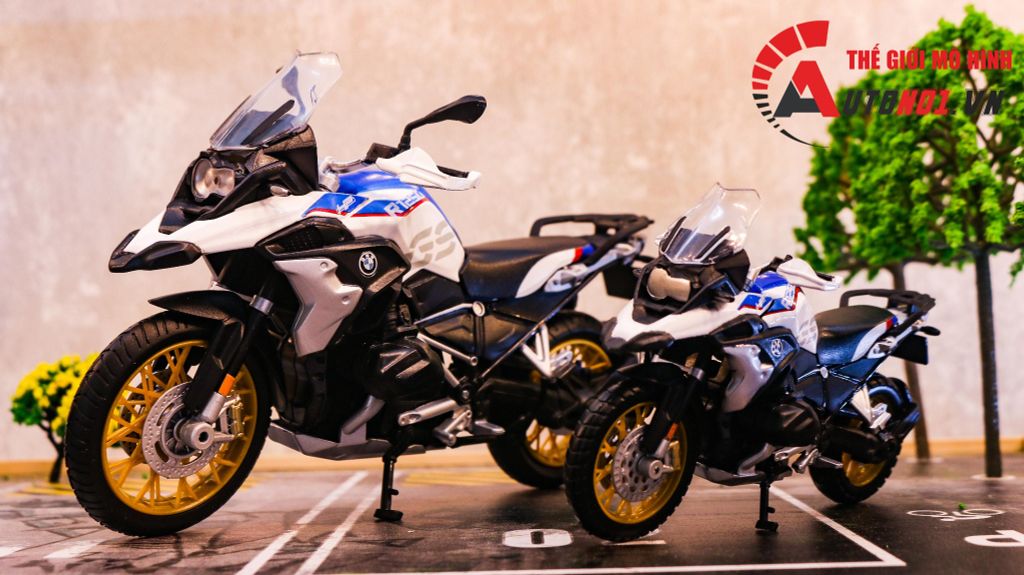 MÔ HÌNH XE BMW R1250 GS WHITE 1:18 MAISTO 8009