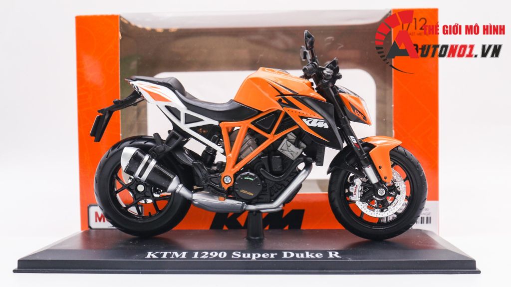 MÔ HÌNH XE KTM 1290 SUPER DUKE R ORANGE 1:12 MAISTO 6767