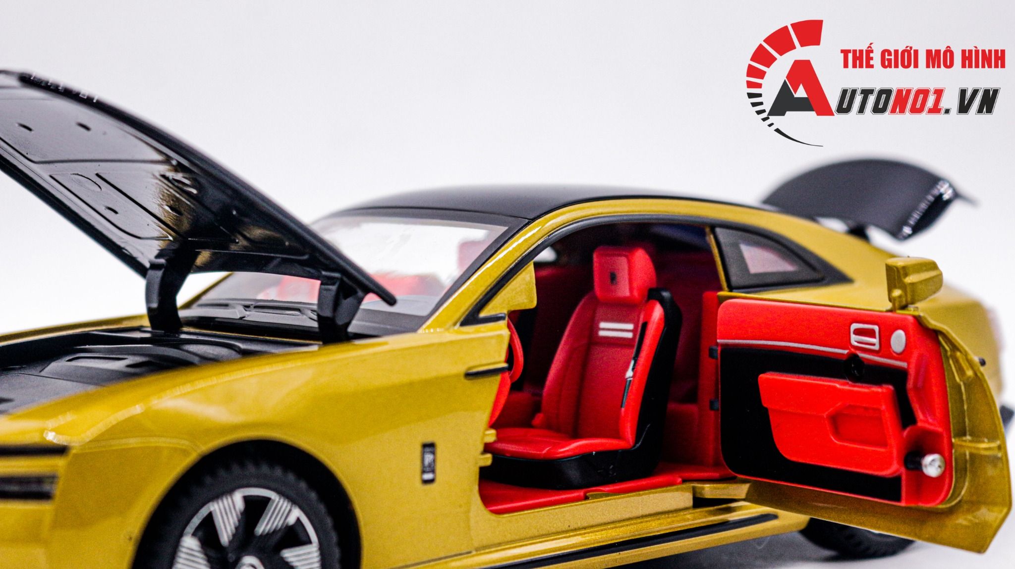 Mô hinh xe Rolls Royce Spectre full open - đánh lái được tỉ lệ 1:24 Newao OT312