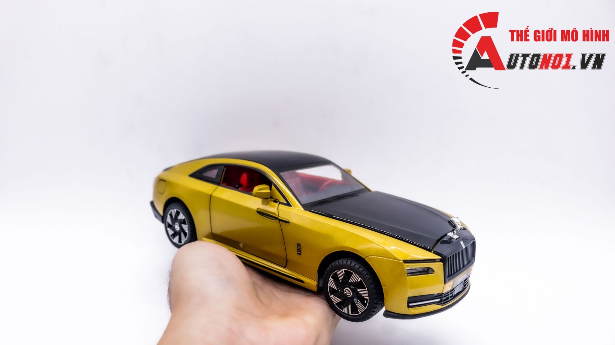 Mô hinh xe Rolls Royce Spectre full open - đánh lái được tỉ lệ 1:24 Newao OT312