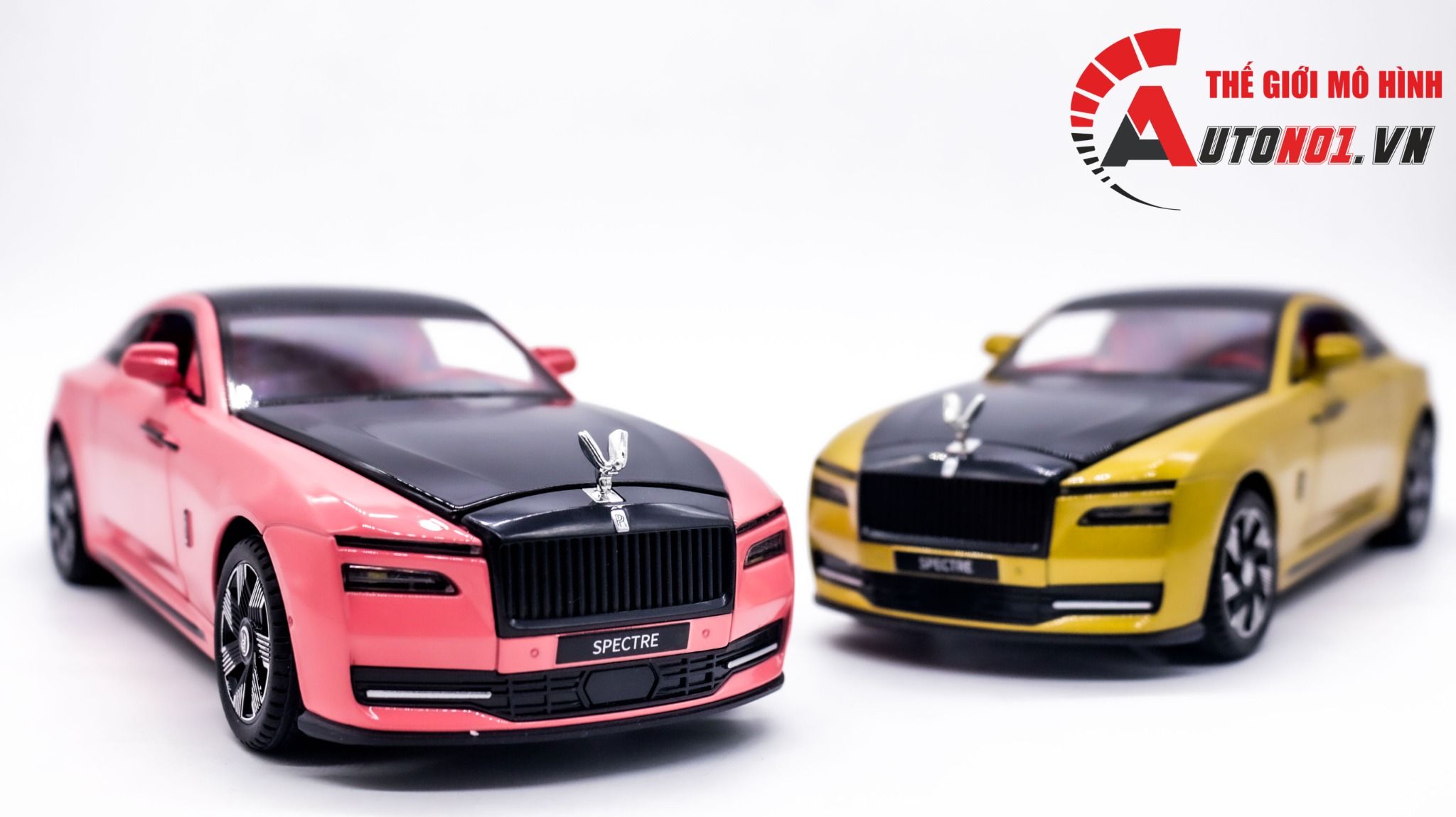Mô hinh xe Rolls Royce Spectre full open - đánh lái được tỉ lệ 1:24 Newao OT312