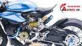  Mô hình xe cao cấp Ducati 1199 Panigale Cafe Racer blue cao cấp nồi khô ghi đông mâm căm 1:12 Tamiya D201 