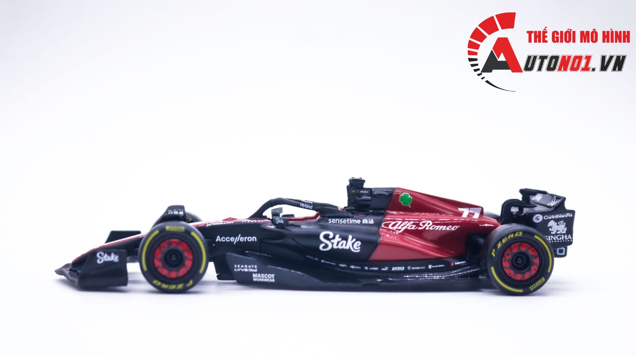  Mô hình xe đua F1 Alfa Romeo Team Stake 2023 Formular C43 tỉ lệ 1:43 Bburago OT292 