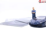  Diorama 1:24 Showroom trưng bày Lamborghini cho xe tỉ lệ 1:24 kích thước 35X25X15cm 4 tấm lắp ghép formex 5li DR010B 