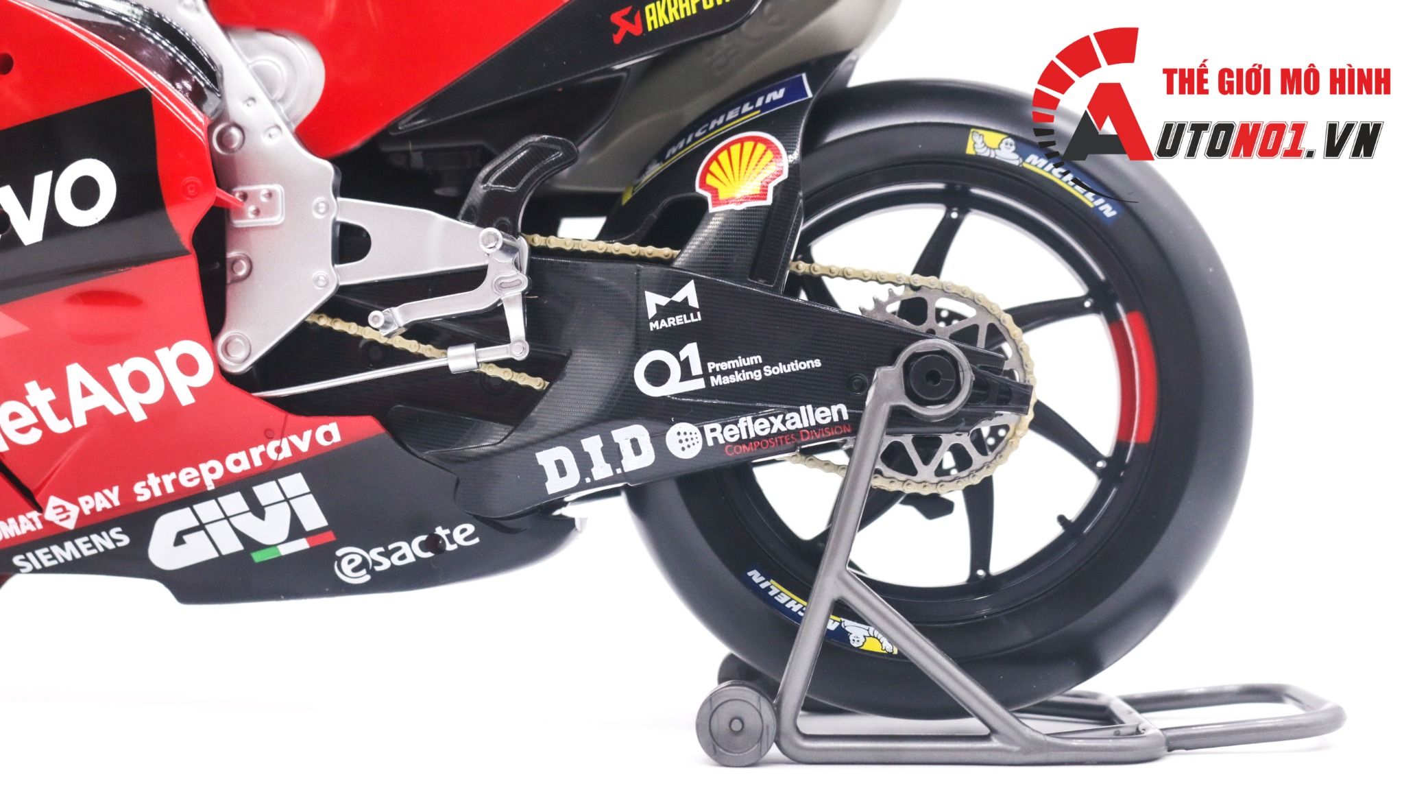 Mô hình xe mô tô Ducati Lenovo Racing Team 2022 tỉ lệ 1:6 Maisto 32229 MT048