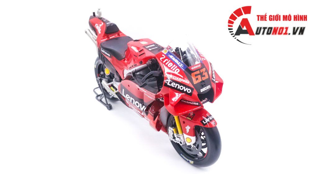 Mô hình xe mô tô Ducati Lenovo Racing Team 2022 tỉ lệ 1:6 Maisto 32229 MT048