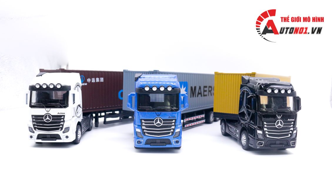  Mô hình xe đầu kéo container Mecedes Ben Actros có đầu kim loại 31x6x8cm tỉ lệ 1:36 8230 