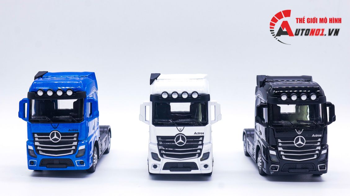Mô hình xe đầu kéo container Mecedes Ben Actros có đầu kim loại 31x6x8cm tỉ lệ 1:36 8230