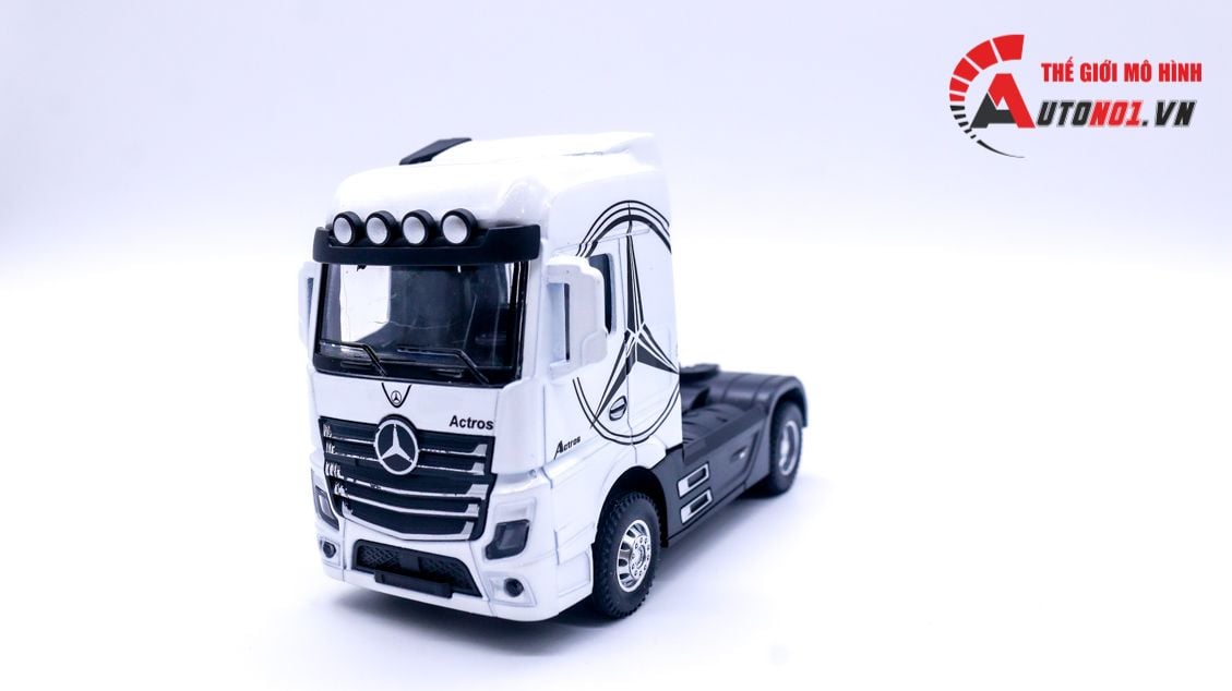Mô hình xe đầu kéo container Mecedes Ben Actros có đầu kim loại 31x6x8cm tỉ lệ 1:36 8230