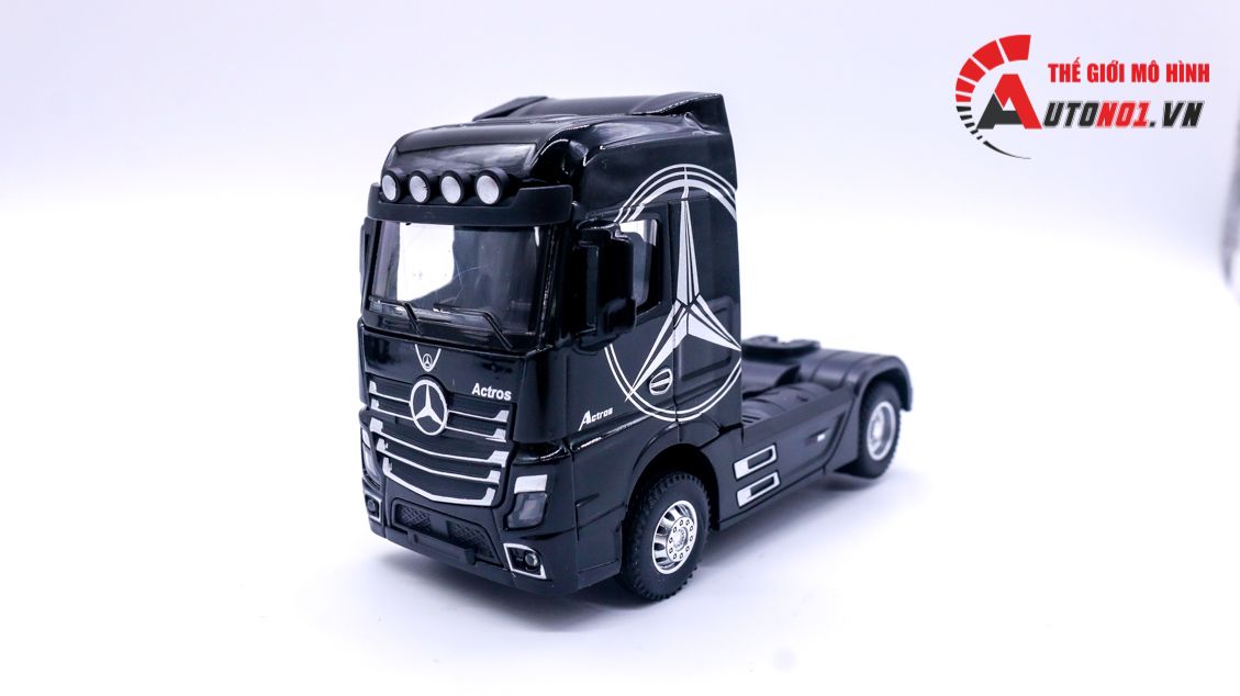 Mô hình xe đầu kéo container Mecedes Ben Actros có đầu kim loại 31x6x8cm tỉ lệ 1:36 8230