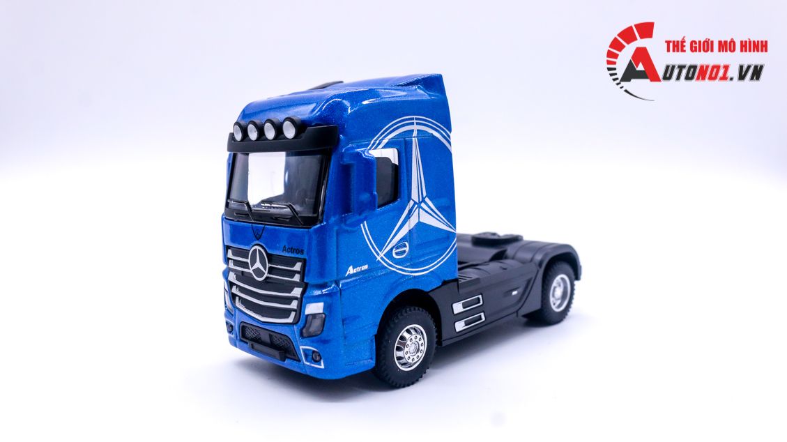 Mô hình xe đầu kéo container Mecedes Ben Actros có đầu kim loại 31x6x8cm tỉ lệ 1:36 8230