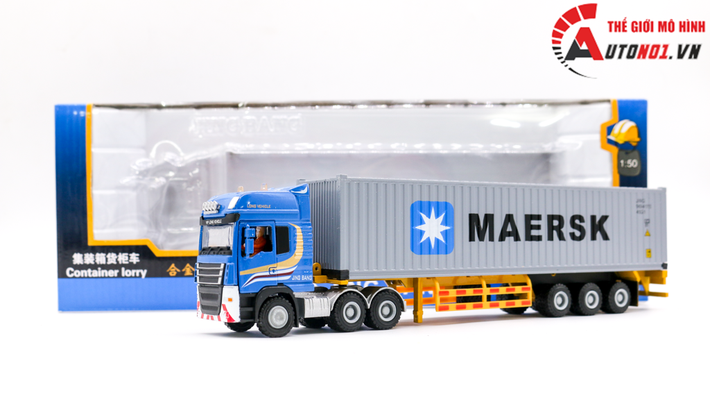 MÔ HÌNH XE CONTAINER CHỞ HÀNG 1:50 JINGBANG 7877A