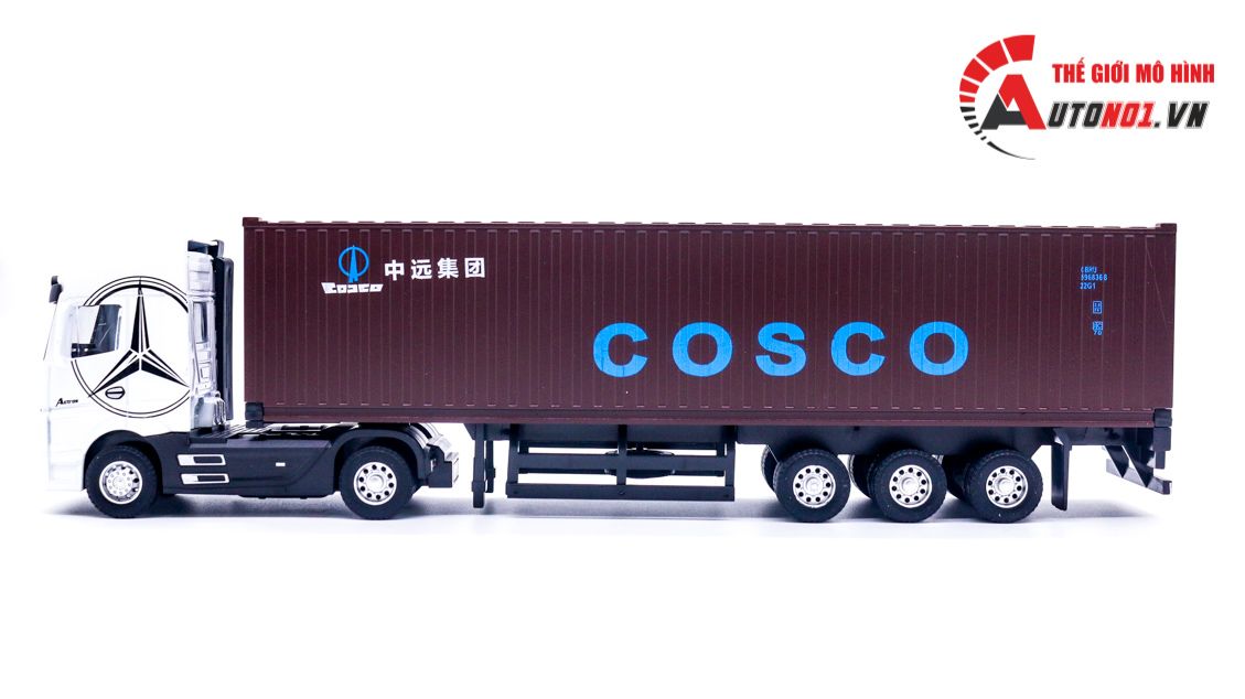 Mô hình xe đầu kéo container Mecedes Ben Actros có đầu kim loại 31x6x8cm tỉ lệ 1:36 8230