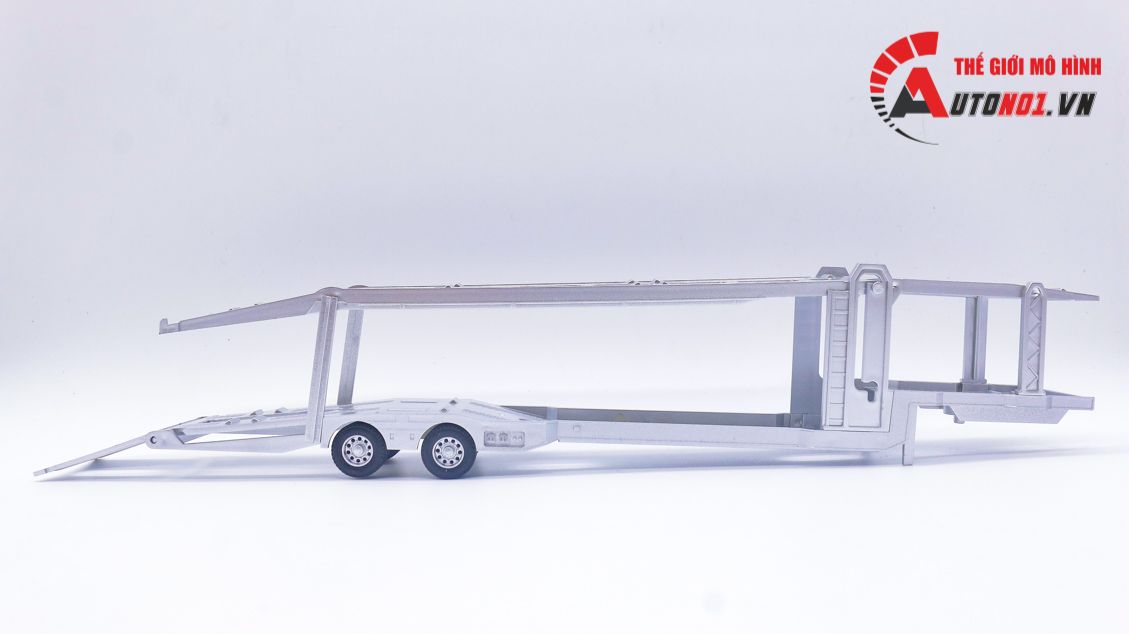 Mô hình xe đầu kéo chở xe truck trailer Mecedes Benz Actros có đầu kim loại 41x6x8cm tỉ lệ 1:36 8231