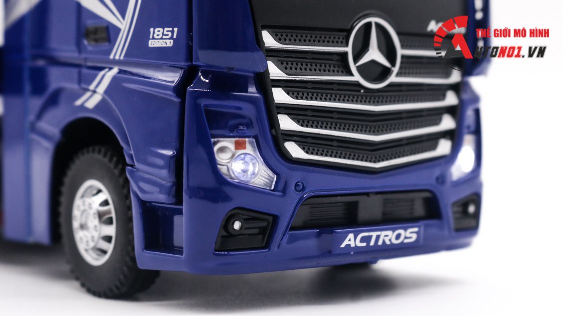  Mô hình xe tải Mercedes vận chuyển xe - xe cứu hộ Hytruck 46cm tỉ lệ 1:24 Hengteng model 8216 