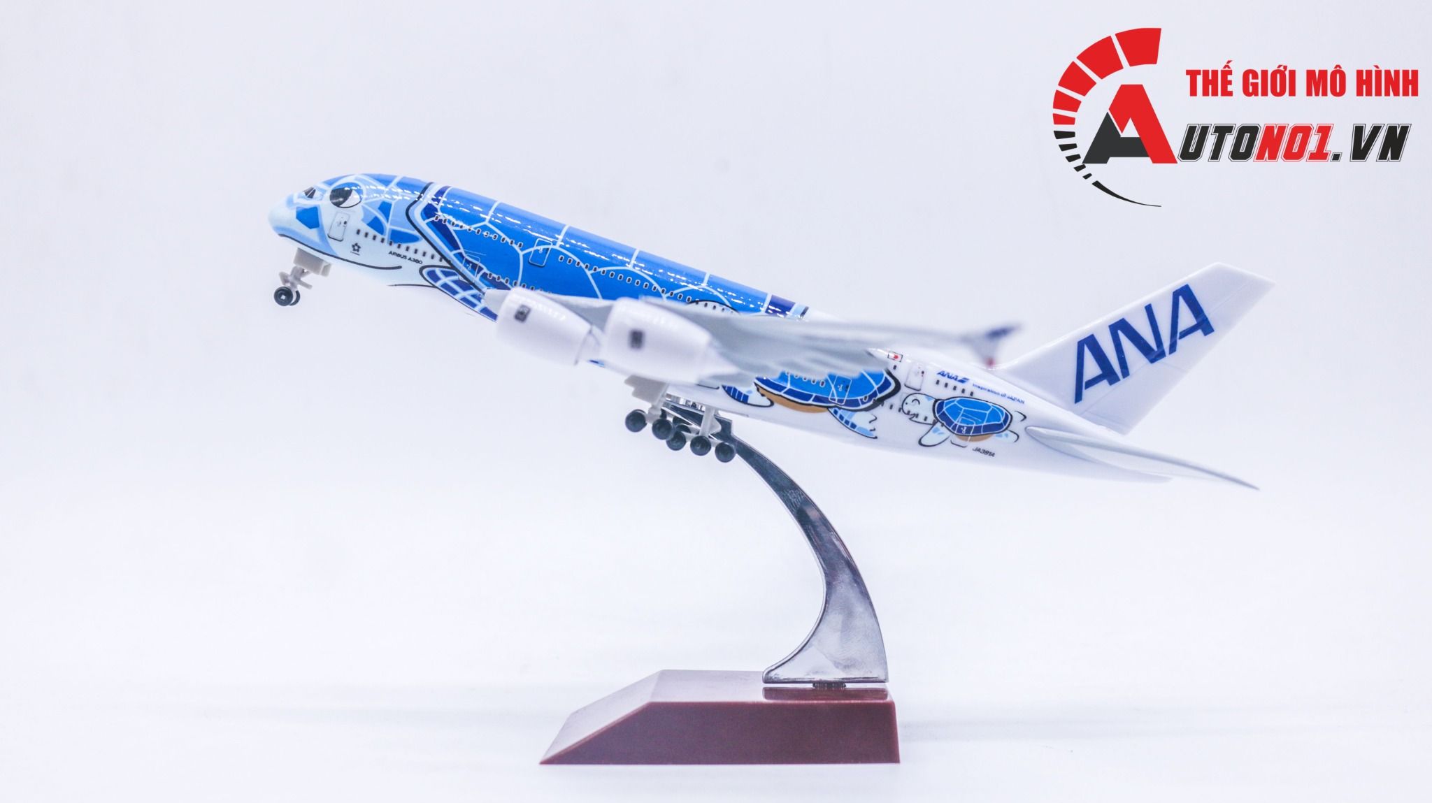 Mô hình máy bay Nhật Bản ANA Airlines Airbus A380 blue kích thước 20cm MB20086