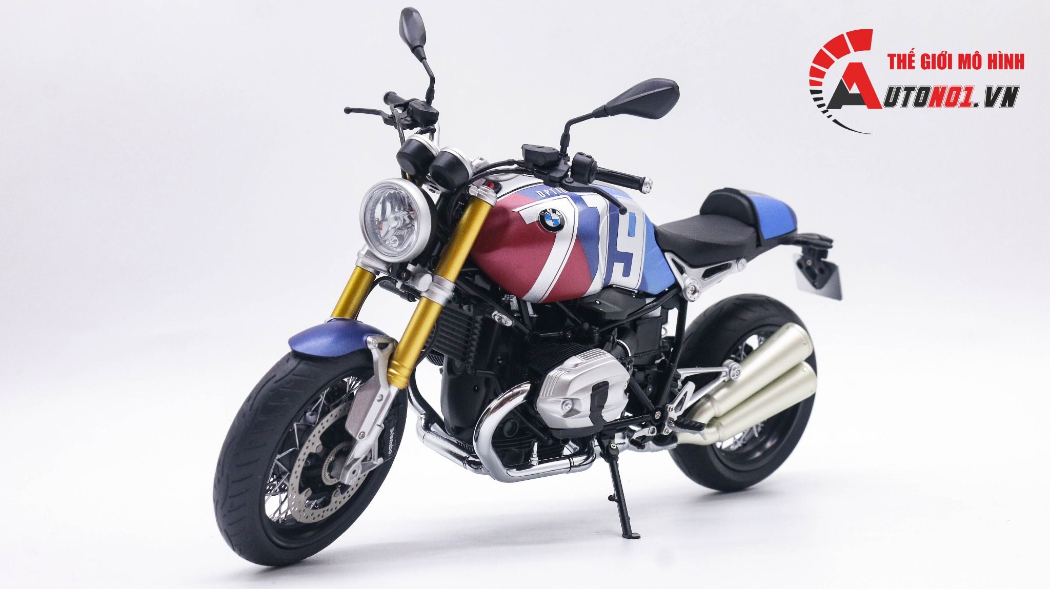 Mô hình xe cao cấp Bmw R Nine T R9t Version 719 Hoàn Thiện Tỉ Lệ 1:9 Meng D230d