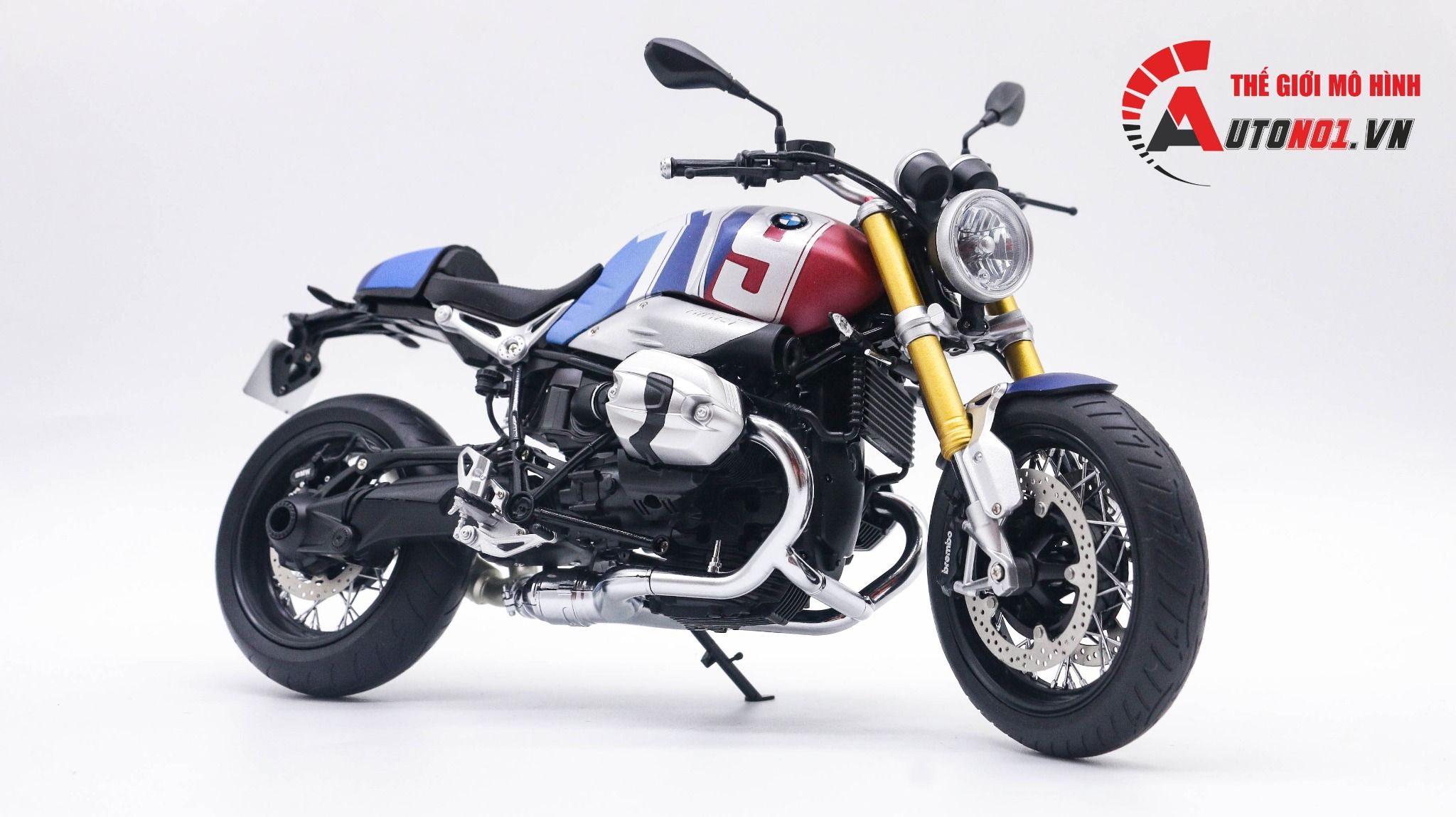 Mô hình xe cao cấp Bmw R Nine T R9t Version 719 Hoàn Thiện Tỉ Lệ 1:9 Meng D230d