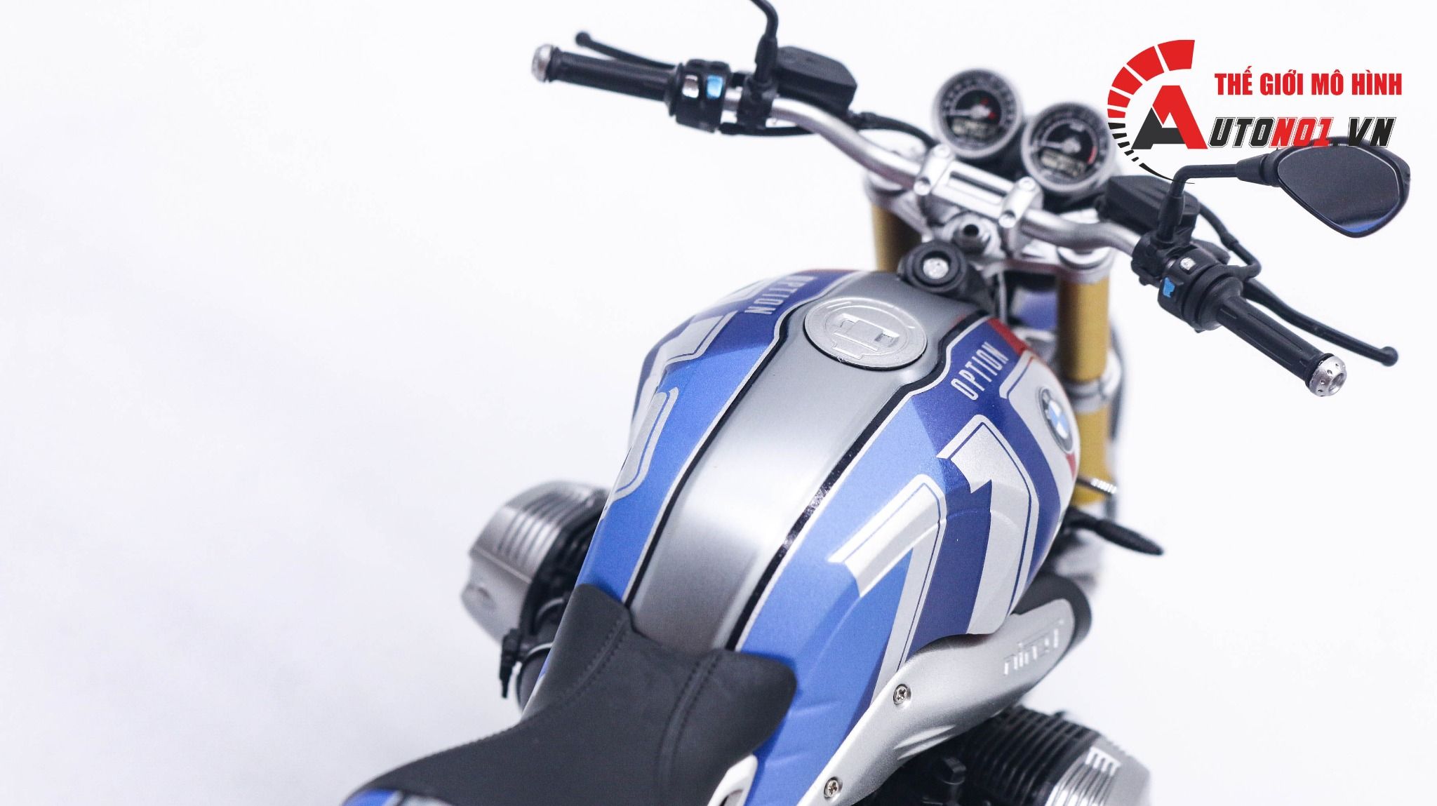 Mô hình xe cao cấp Bmw R Nine T R9t Version 719 Hoàn Thiện Tỉ Lệ 1:9 Meng D230d