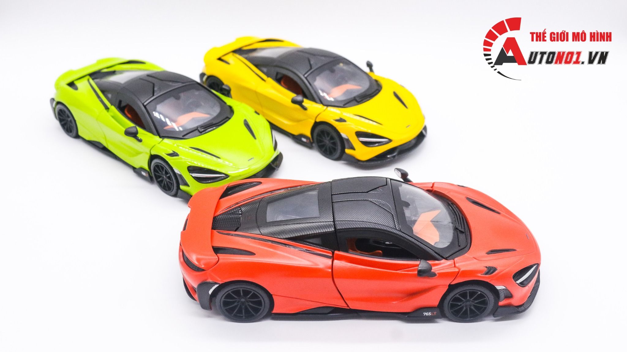 Mô hình xe Mclaren 765LT mở được 2 cửa tỉ lệ 1:24 CCA Coolchicauto OT494