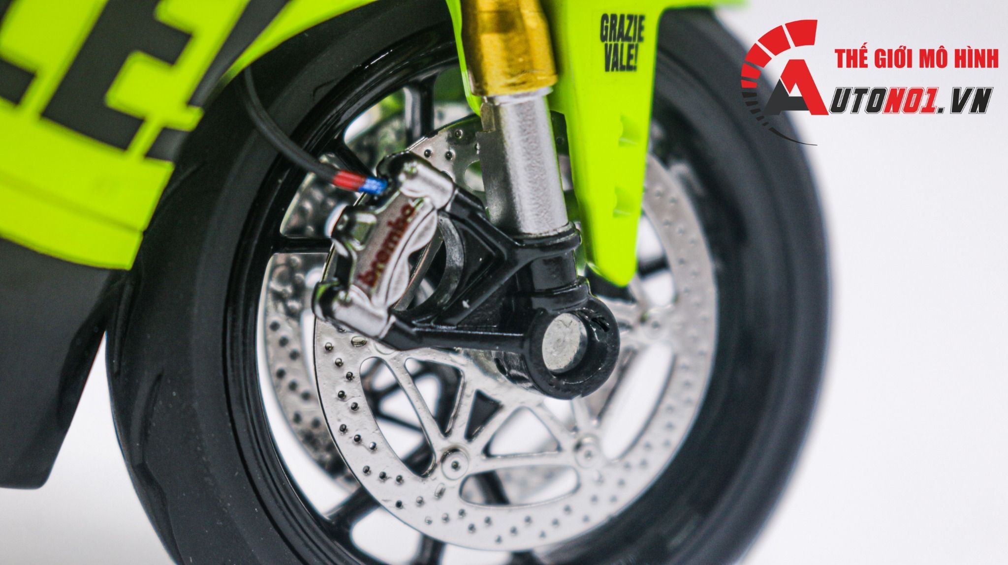 Mô hình xe Ducati 1199 custom Grazie Vale 46 độ nồi có ben nâng tỉ lệ 1:12 Autono1 Jiaye model D243