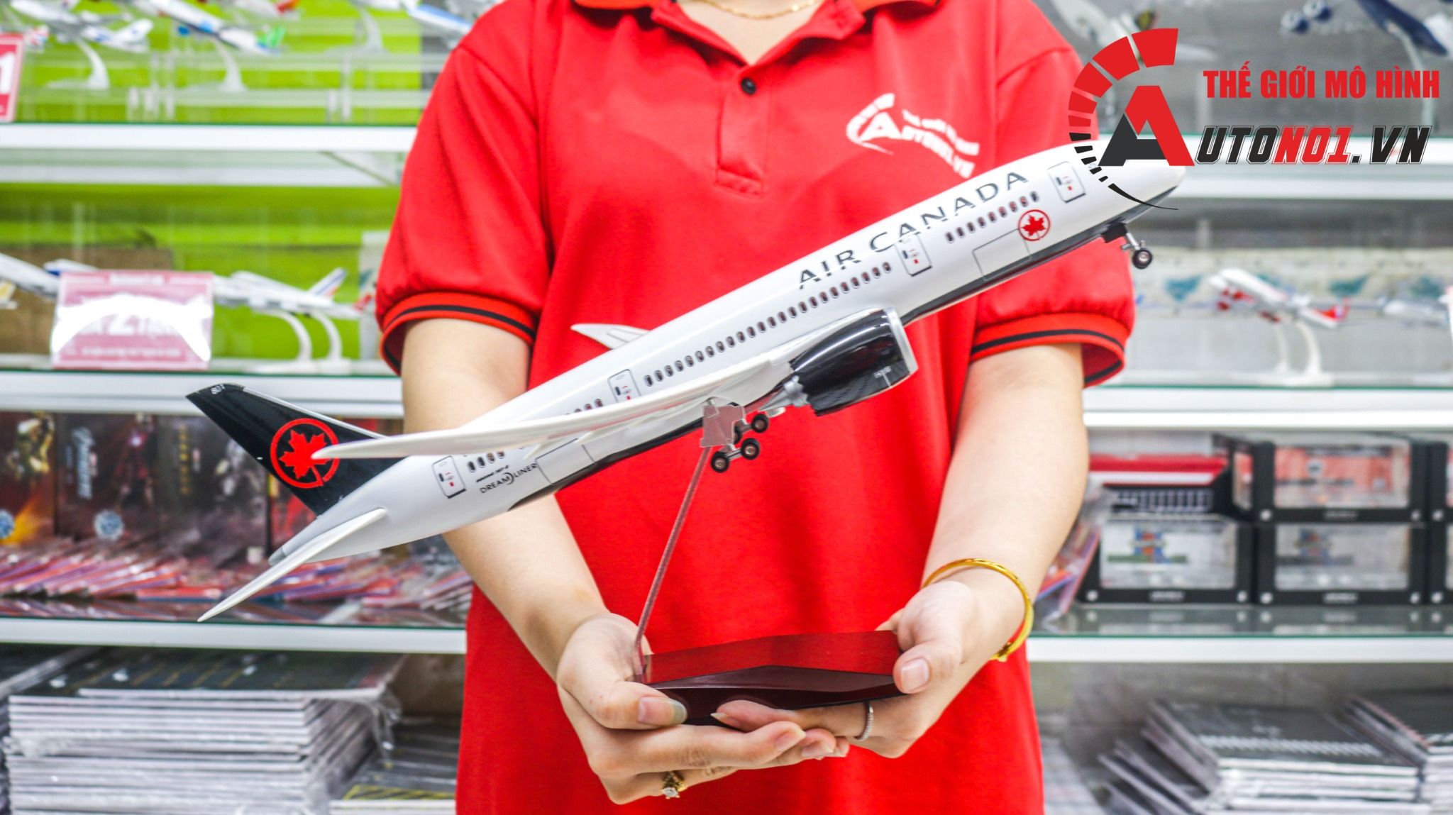 Mô hình máy bay dân dụng Canada Airlines Boeing B787 kích thước 47cm MB47041