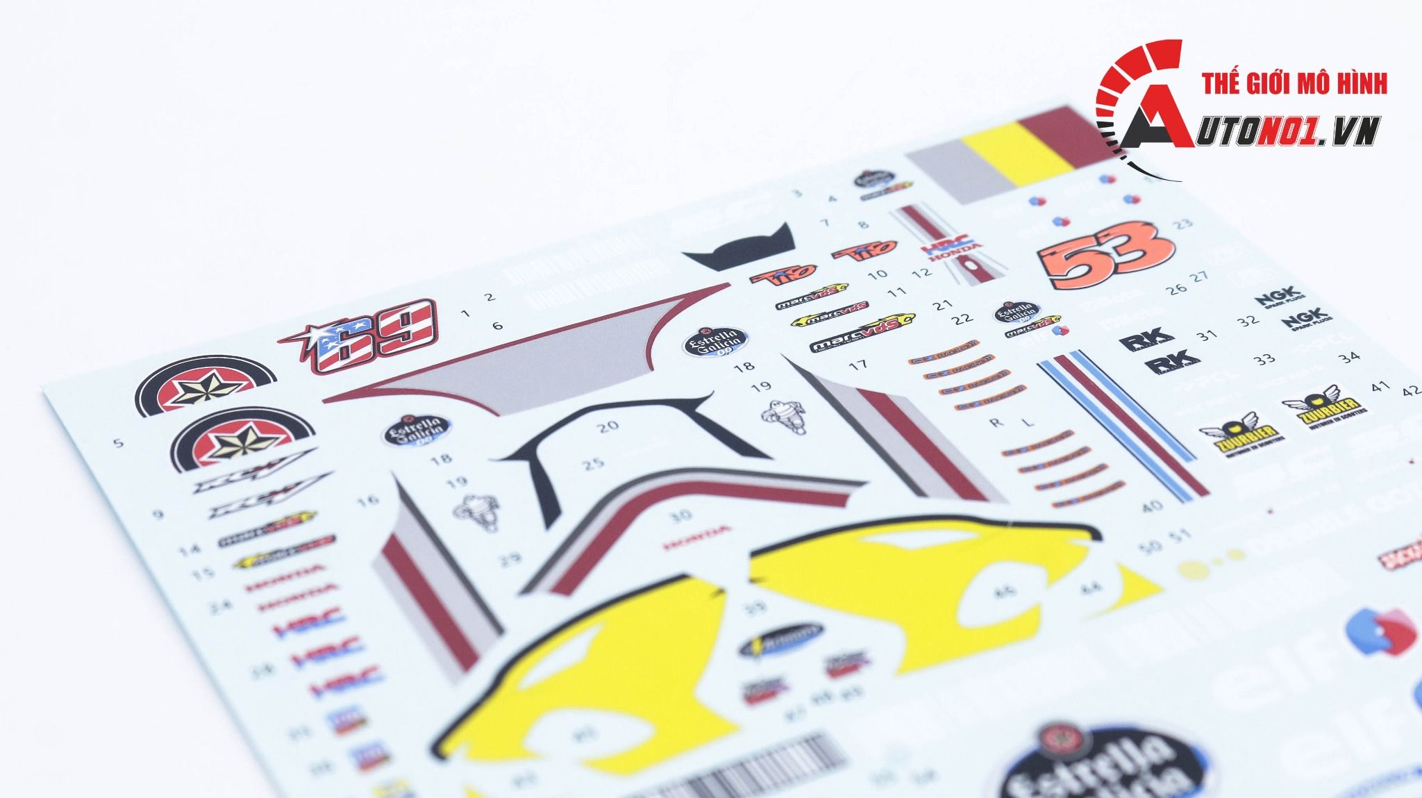  Decal nước Honda Repsol RC213V 1:12 DC144 