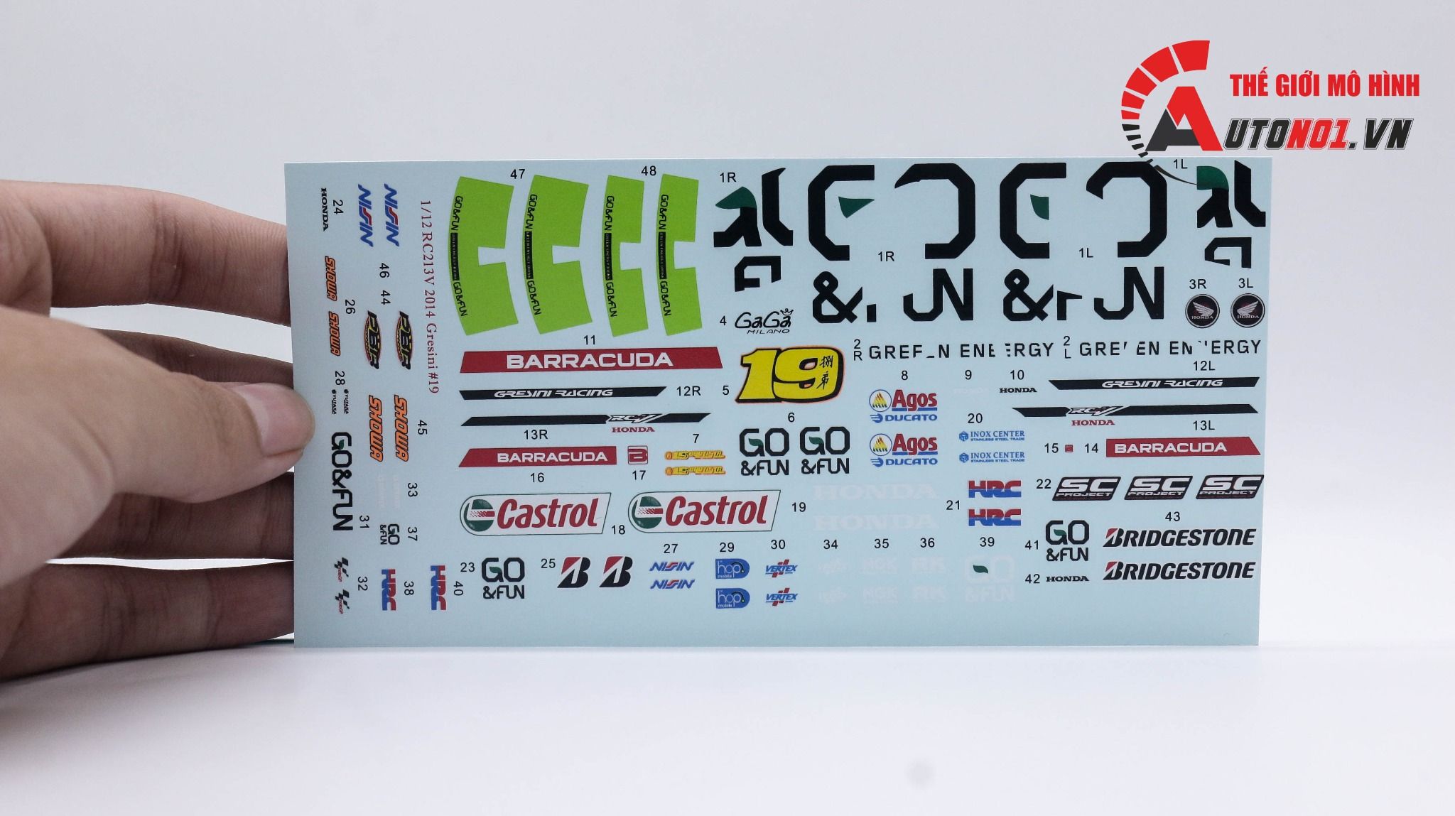  Decal nước Honda Repsol RC213V 1:12 DC144 