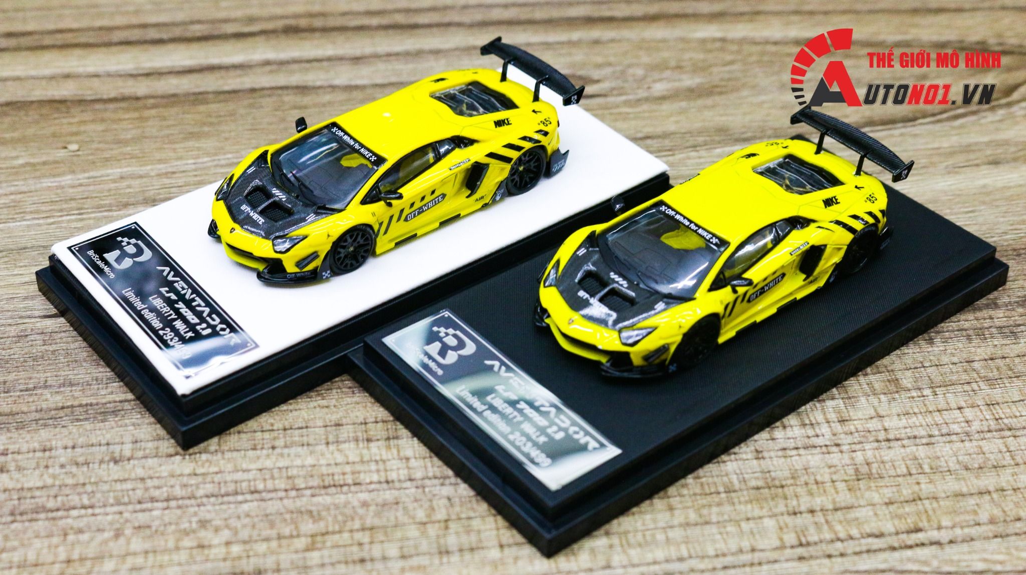  Mô hình xe Lamborghini Aventador LP700-4 2.0 Off white yellow tỉ lệ 1:64 Briscale Micro BSC 