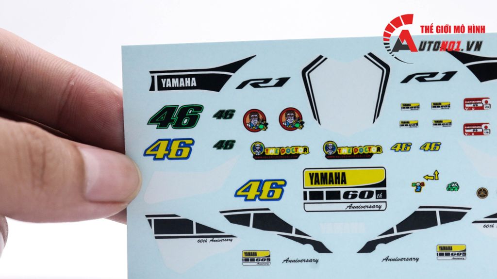 DECAL NƯỚC YAMAHA YZF-R1M 1:12 DC143