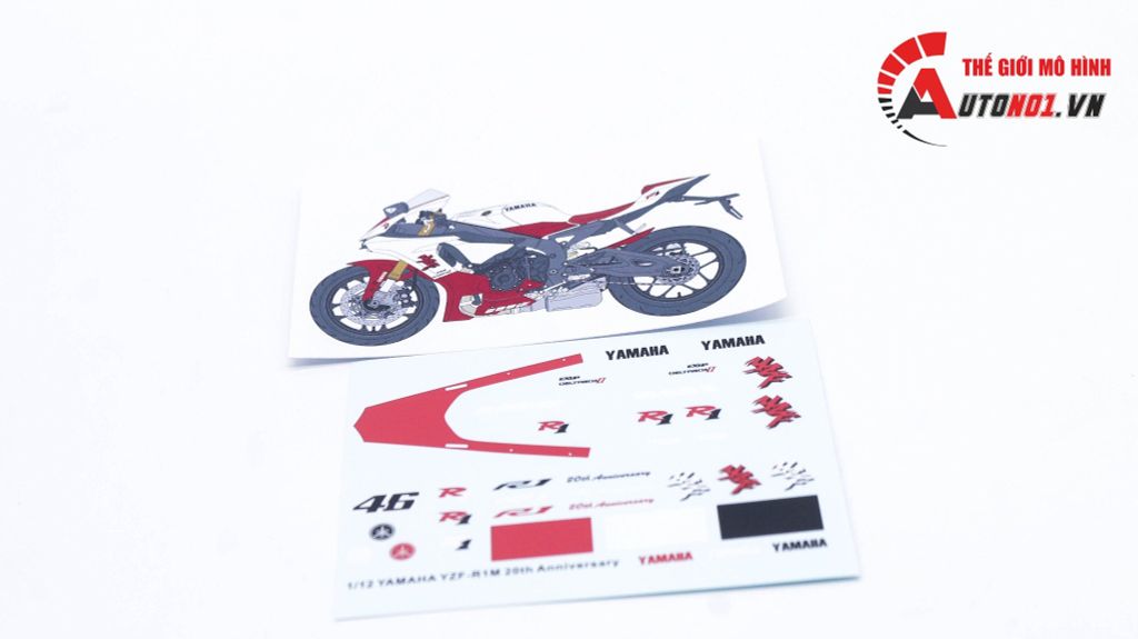 DECAL NƯỚC YAMAHA YZF-R1M 1:12 DC143