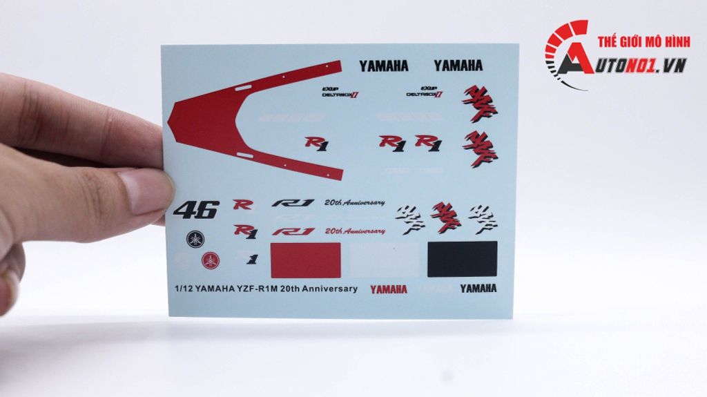 DECAL NƯỚC YAMAHA YZF-R1M 1:12 DC143