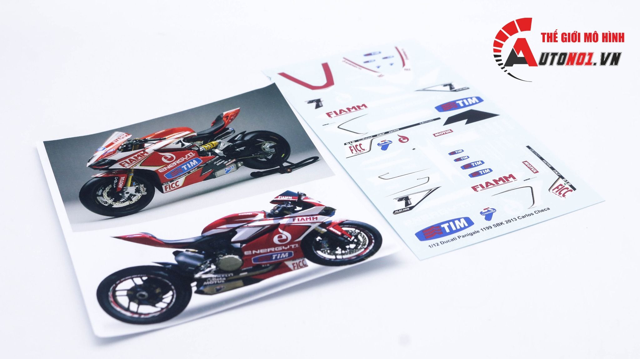  Decal nước Ducati 1199 Panigale 1:12 DC066 