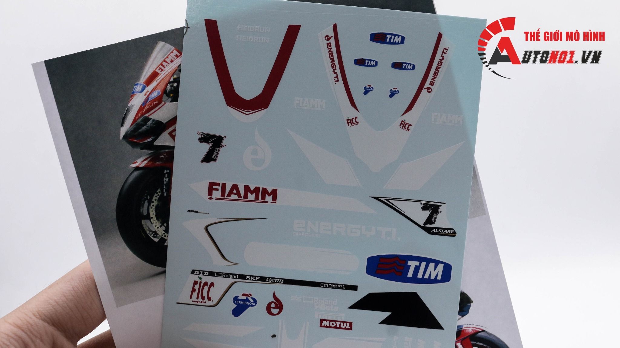  Decal nước Ducati 1199 Panigale 1:12 DC066 