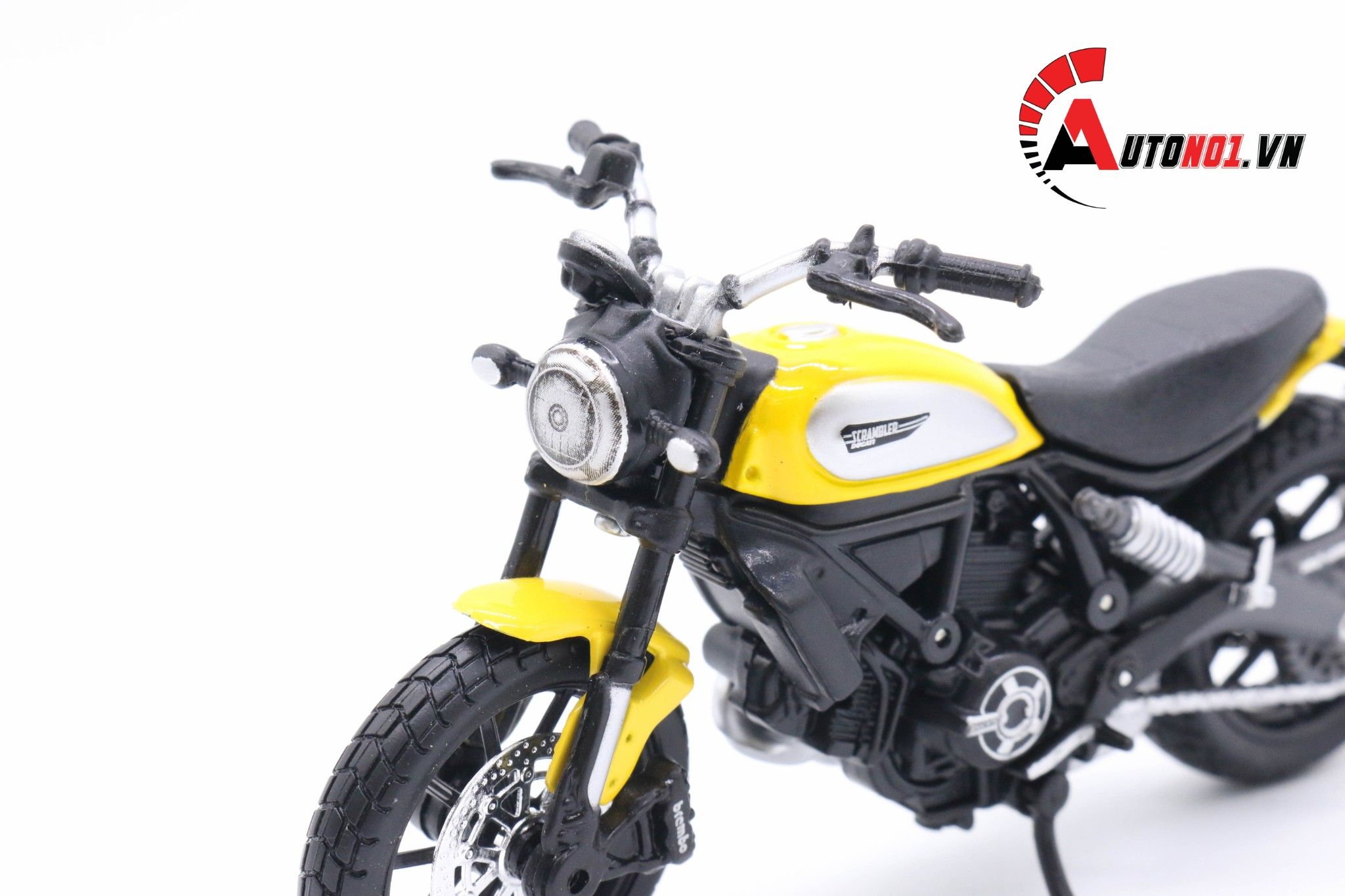 Mô hình xe mô tô Ducati scrambler yellow 1:18 Maisto 1788