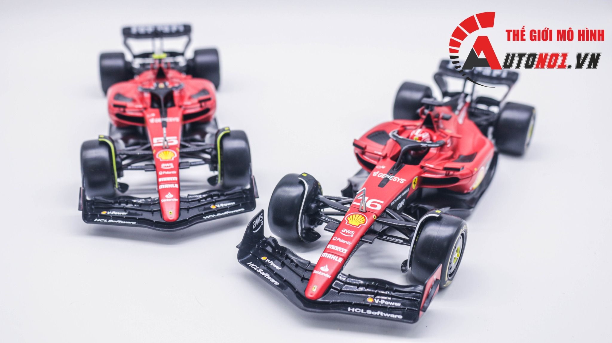  Mô hình xe đua F1 Ferrari Formular Sf23 2023 có hộp mica tỉ lệ 1:24 Bburago OT333 